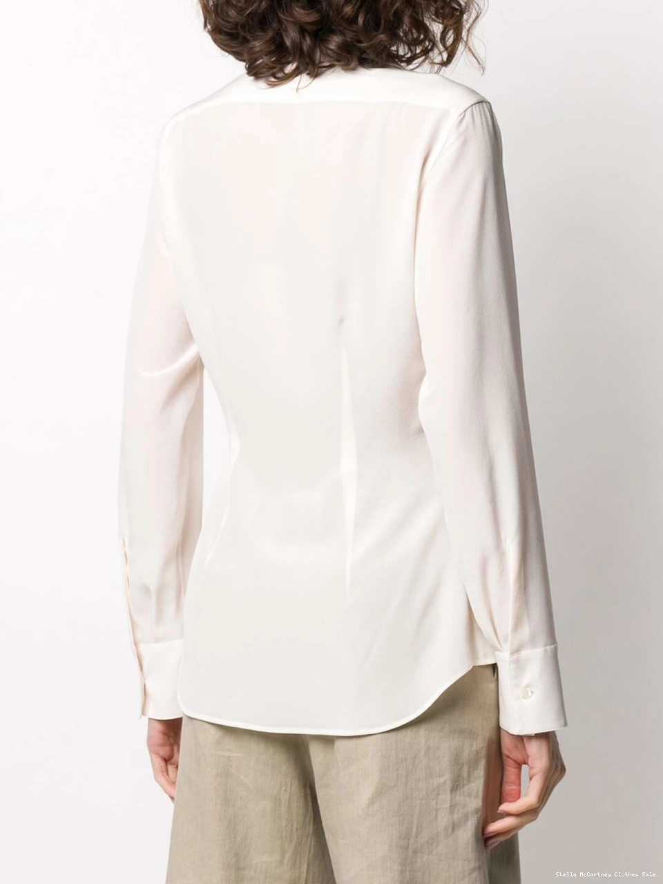 Cheap McCartney embellished-slogan Women shirt crepe-de-chine Stella 0716
